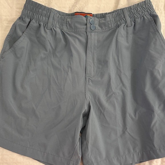 Burlebo Size Medium Everyday Short Light Blue Elastic Waist - Picture 1 of 2